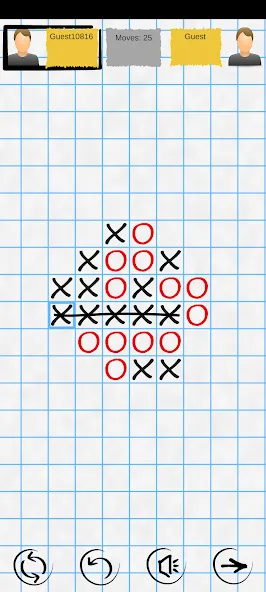Tic Tac Toe Online: Mega XO МОД/Взлом [Все открыто, Дополнительные деньги и Меню MOD] Screenshot 1