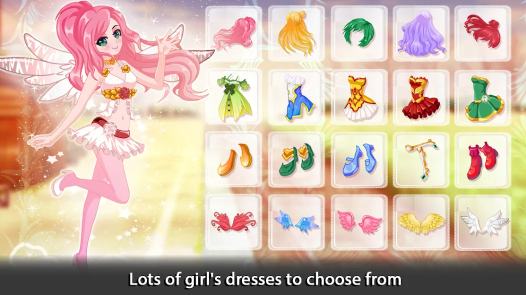 Dress Up Angel Anime Girl Game МОД/Взлом [Деньги, Монеты и Меню MOD] Screenshot 1