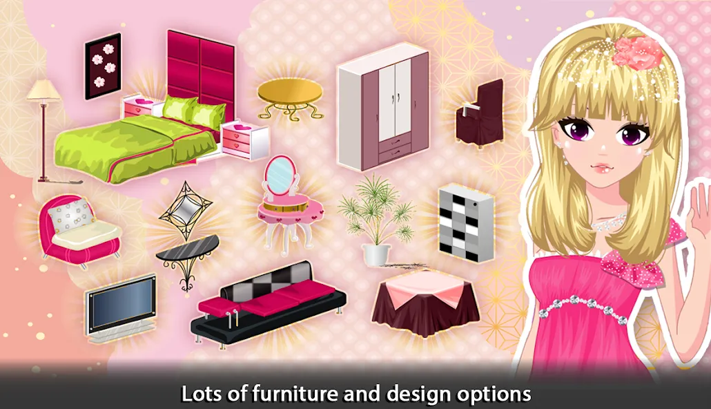Girl Doll House - Room Design МОД/Взлом [Все открыто, Дополнительные деньги и Меню MOD] Screenshot 3