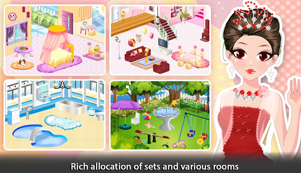 Girl Doll House - Room Design МОД/Взлом [Все открыто, Дополнительные деньги и Меню MOD] Screenshot 4