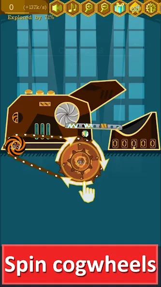 Steampunk Idle Gear Spinner (Стеампанк Идл Спиннер Фабрика) МОД/Взлом [Много денег, Монет и Все открыто] Screenshot 1