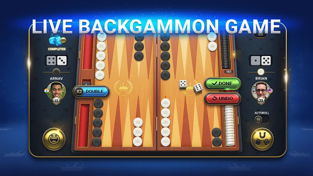 Backgammon Live - Online Games (Бэкгаммон Лайв) МОД/Взлом [Все открыто, Дополнительные деньги и Меню MOD] Screenshot 2