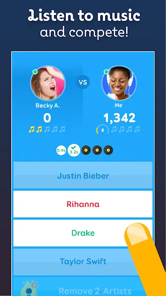 SongPop Classic: Music Trivia (СонгПоп Классик) МОД/Взлом [Меню, Бесконечные монеты и Открытые уровни] Screenshot 3