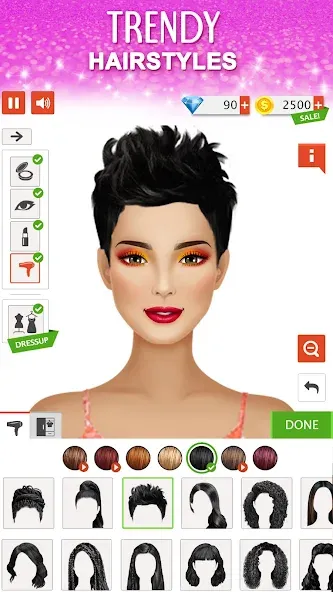 Fashion Stylist: Dress Up Game МОД/Взлом [Все открыто, Дополнительные деньги и Меню MOD] Screenshot 3