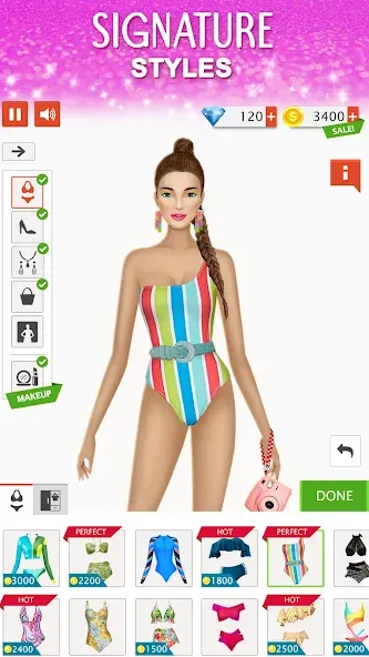 Fashion Stylist: Dress Up Game МОД/Взлом [Все открыто, Дополнительные деньги и Меню MOD] Screenshot 5