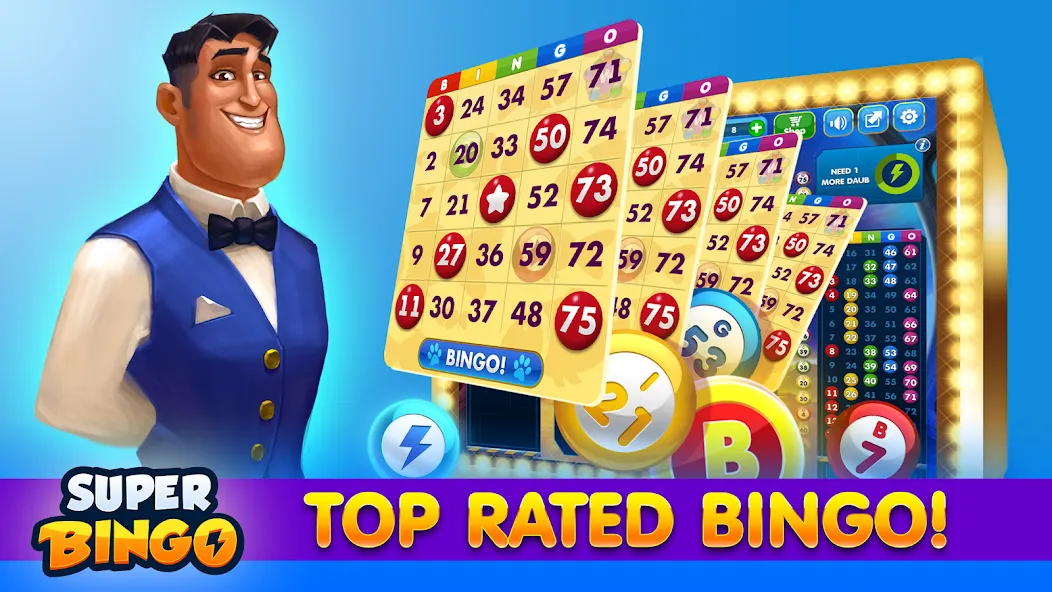 Super Bingo HD - Bingo Games (упер Бинго ) МОД/Взлом [Много денег, Монет и Все открыто] Screenshot 1