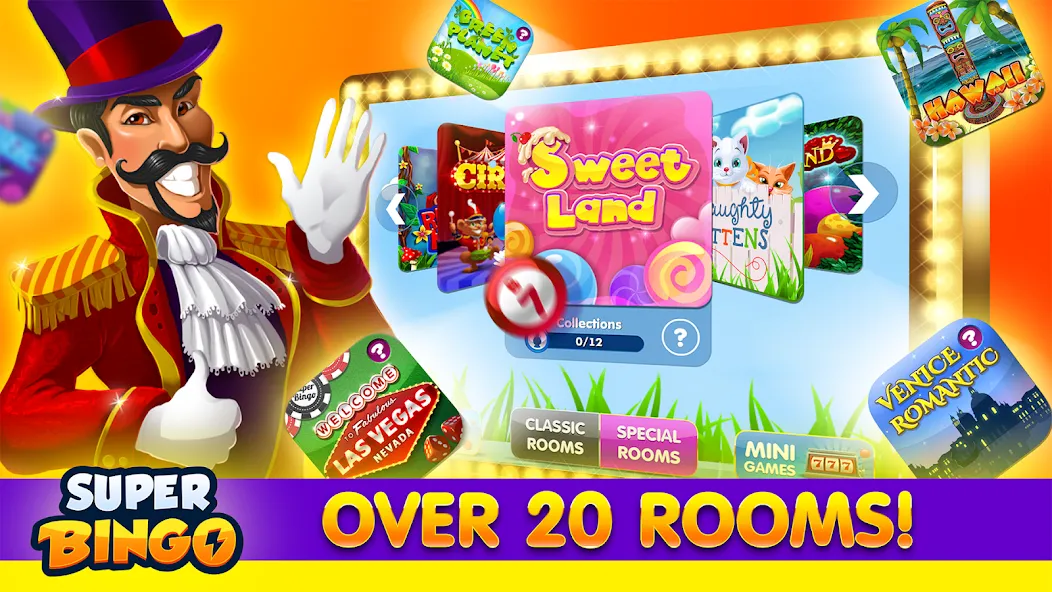 Super Bingo HD - Bingo Games (упер Бинго ) МОД/Взлом [Много денег, Монет и Все открыто] Screenshot 3