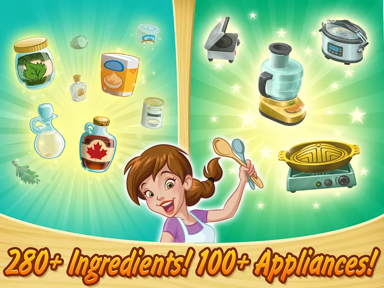 Kitchen Scramble: Cooking Game (Китчен Скрэмбл) МОД/Взлом [Деньги, Монеты и Меню MOD] Screenshot 3