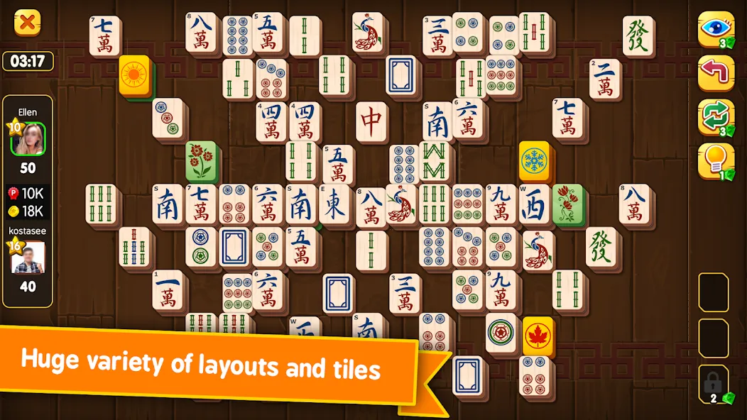 Mahjong Duels (Маджонг Дуэли) МОД/Взлом [Все открыто, Дополнительные деньги и Меню MOD] Screenshot 1