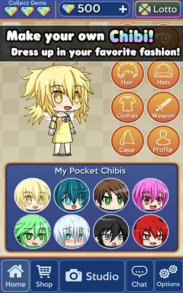Pocket Chibi - Anime Dress Up (Покет Чиби) МОД/Взлом [Много монет, Открытые уровни и Мега MOD] Screenshot 2