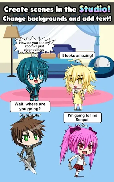 Pocket Chibi - Anime Dress Up (Покет Чиби) МОД/Взлом [Много монет, Открытые уровни и Мега MOD] Screenshot 3