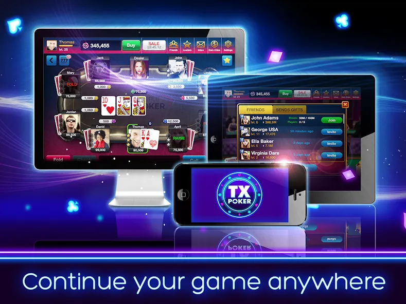 TX Poker - Texas Holdem Poker МОД/Взлом [Все открыто, Дополнительные деньги и Меню MOD] Screenshot 5