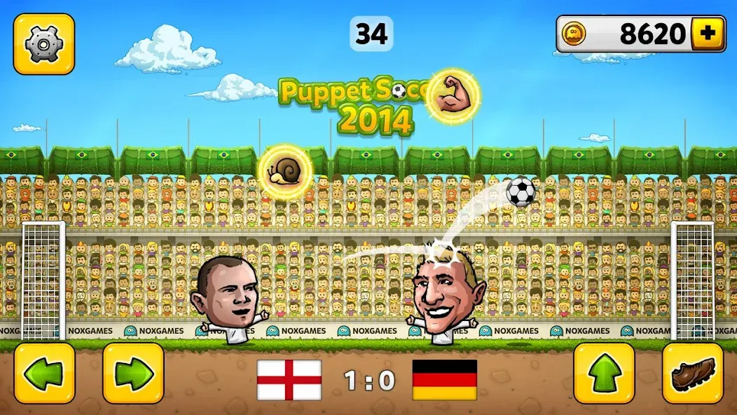 Puppet Soccer - Football МОД/Взлом [Деньги, Монеты и Меню MOD] Screenshot 2