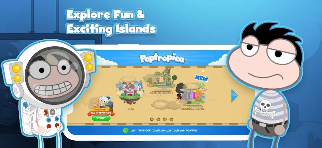 Poptropica: Fun Kids Adventure (Поптропика) МОД/Взлом [Бесконечные деньги, Монеты и Мега MOD] Screenshot 1