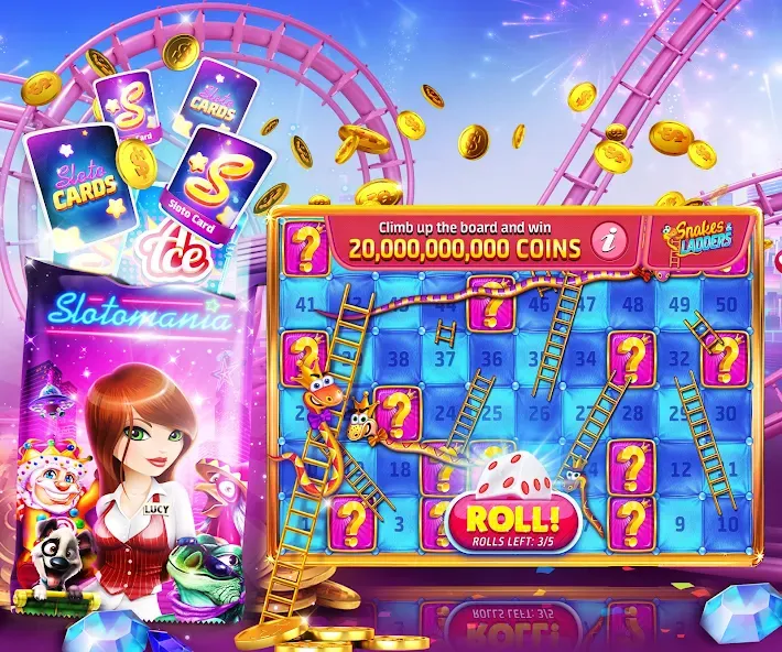 Slotomania™ Slots Casino Games (Слотомания) МОД/Взлом [Все открыто, Дополнительные деньги и Меню MOD] Screenshot 5