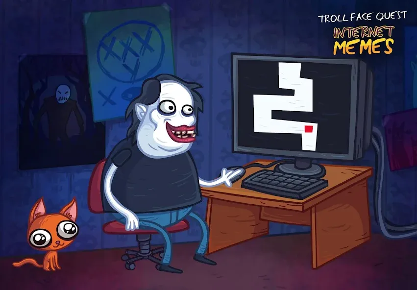 Troll Face Quest Internet Meme (Тролль Фейс Квест Интернет Мем) МОД/Взлом [Все открыто, Дополнительные деньги и Меню MOD] Screenshot 1