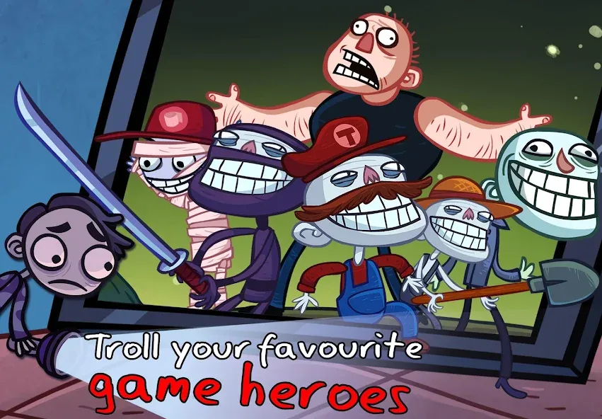Troll Face Quest: Video Games (Тролл Фейс Квест Видеоигры) МОД/Взлом [Бесконечные деньги, Монеты и Мега MOD] Screenshot 2