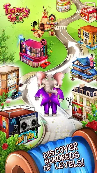 Fancy Tale:Fashion Puzzle Game (Фэнси Тейл) МОД/Взлом [Меню, Бесконечные монеты и Открытые уровни] Screenshot 4