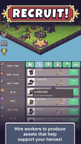 Cave Heroes:Idle Dungeon RPG (Кейв Хероес) МОД/Взлом [Много денег, Монет и Все открыто] Screenshot 4