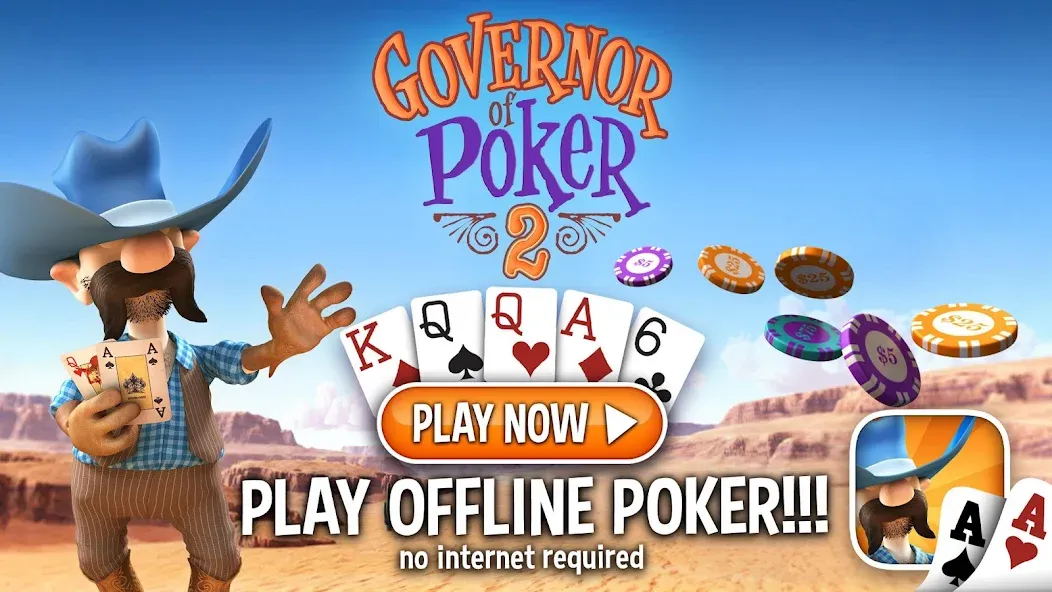 Governor of Poker 2 - Offline МОД/Взлом [Много монет, Открытые уровни и Мега MOD] Screenshot 1