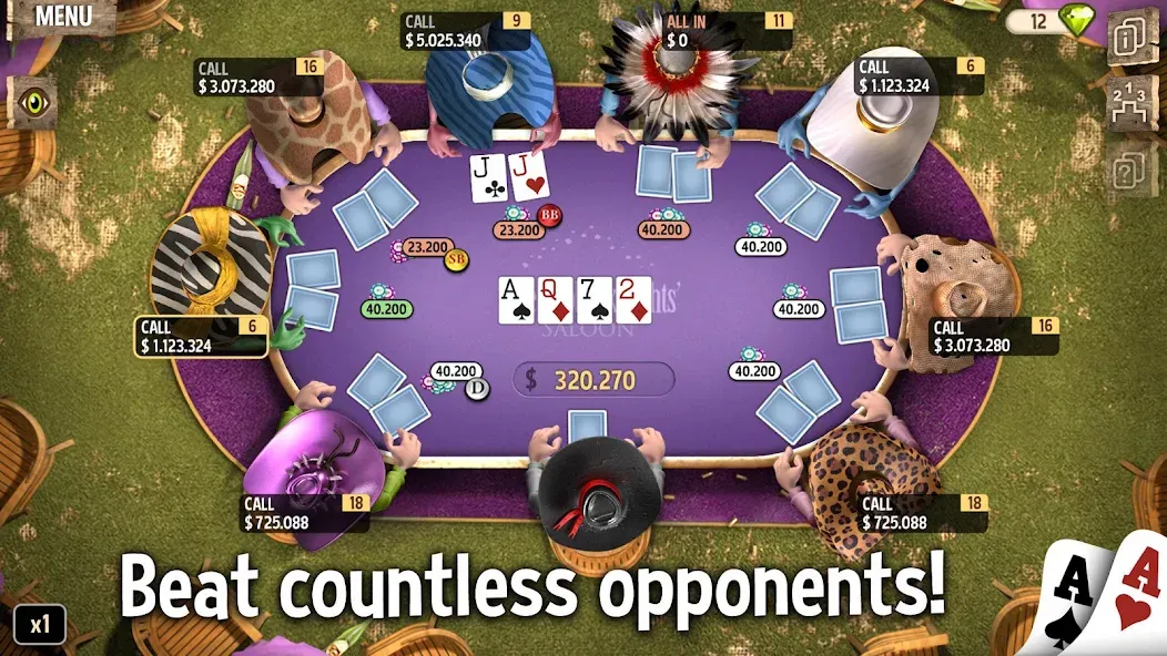 Governor of Poker 2 - Offline МОД/Взлом [Много монет, Открытые уровни и Мега MOD] Screenshot 4