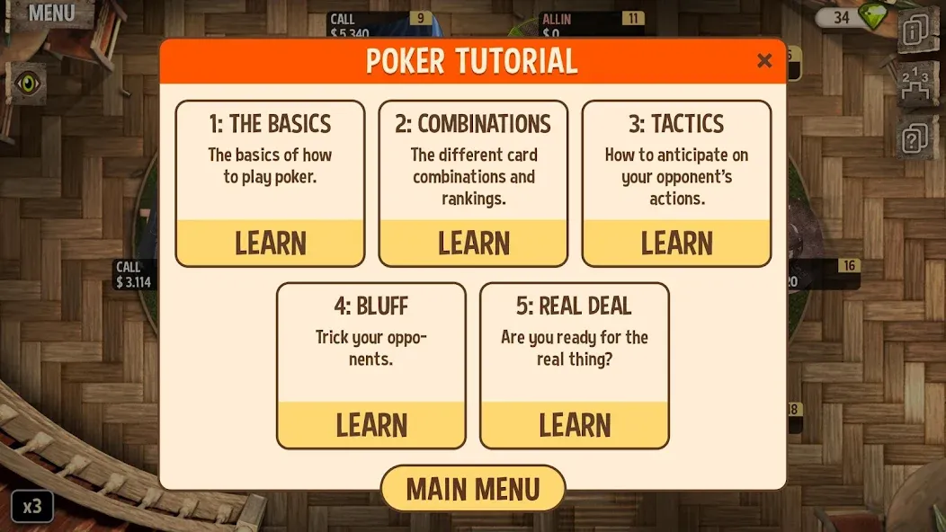 Learn Poker - How to Play МОД/Взлом [Много денег, Монет и Все открыто] Screenshot 3