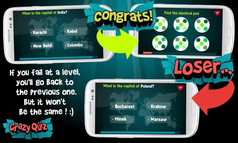 Crazy Quiz (Крэйзи Квиз) МОД/Взлом [Много монет, Открытые уровни и Мега MOD] Screenshot 4