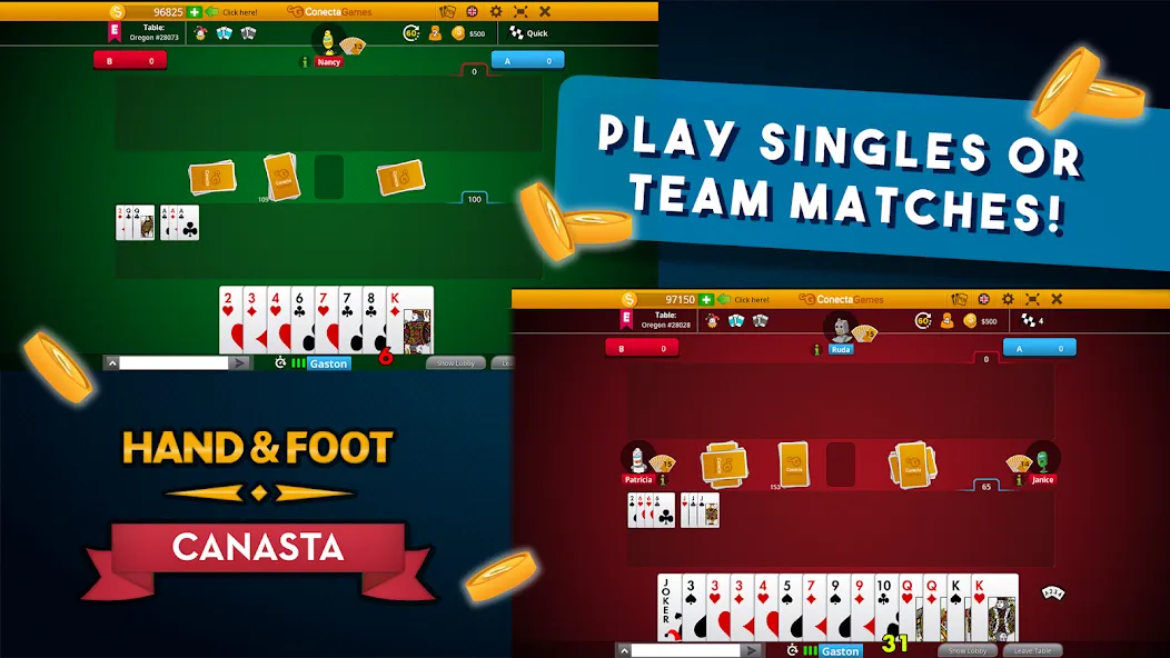 Hand and Foot Canasta МОД/Взлом [Много монет, Открытые уровни и Мега MOD] Screenshot 4