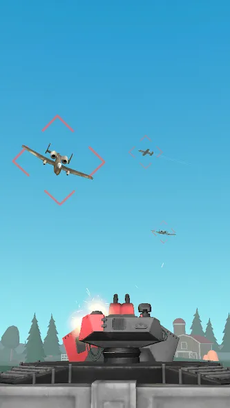 Air Defense: Airplane Shooting (Эйр Дефенс) МОД/Взлом [Бесконечные деньги, Монеты и Мега MOD] Screenshot 1