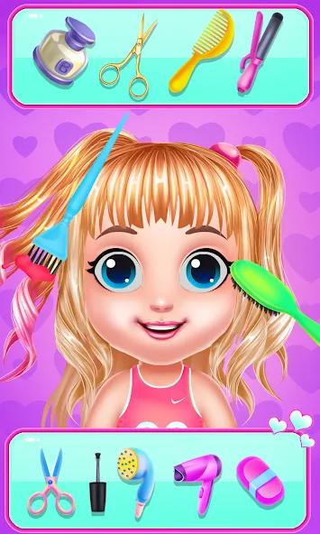 Baby Girl Caring Pinky Style (Беби Грл Керинг Пинки Стайл) МОД/Взлом [Деньги, Монеты и Меню MOD] Screenshot 3