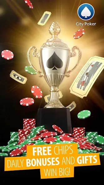 City Poker: Holdem, Omaha (Сити Покер) МОД/Взлом [Деньги, Монеты и Меню MOD] Screenshot 4