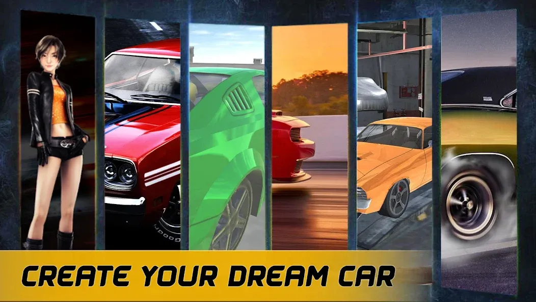 American Muscle Car Racing (Американская гоночная машина   ) МОД/Взлом [Много монет, Открытые уровни и Мега MOD] Screenshot 1