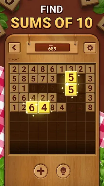 Woodber - Classic Number Game (Вудбер) МОД/Взлом [Много монет, Открытые уровни и Мега MOD] Screenshot 2