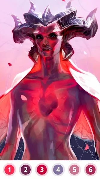 Angel & Devil Paint by Number МОД/Взлом [Все открыто, Дополнительные деньги и Меню MOD] Screenshot 3