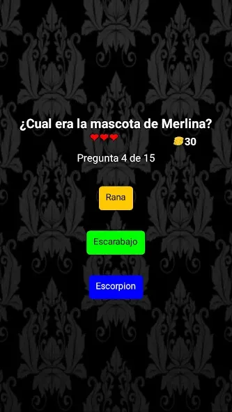 Merlina Trivia en Español МОД/Взлом [Много монет, Открытые уровни и Мега MOD] Screenshot 2