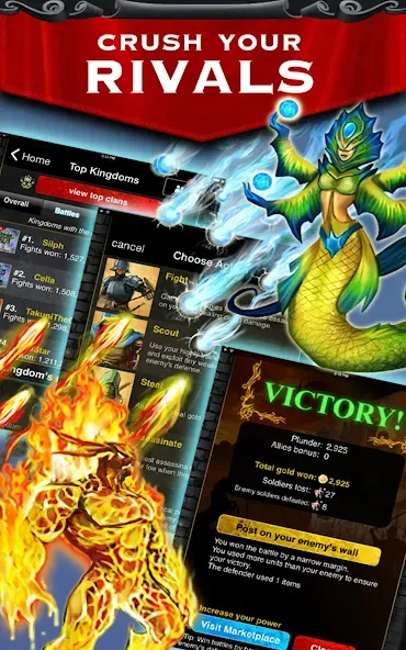 Kingdoms at War: Hardcore PVP (Кингдомс ат Вар) МОД/Взлом [Деньги, Монеты и Меню MOD] Screenshot 3