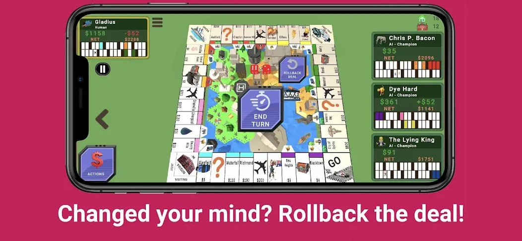 Quadropoly - Monopolist Tycoon МОД/Взлом [Меню, Бесконечные монеты и Открытые уровни] Screenshot 4