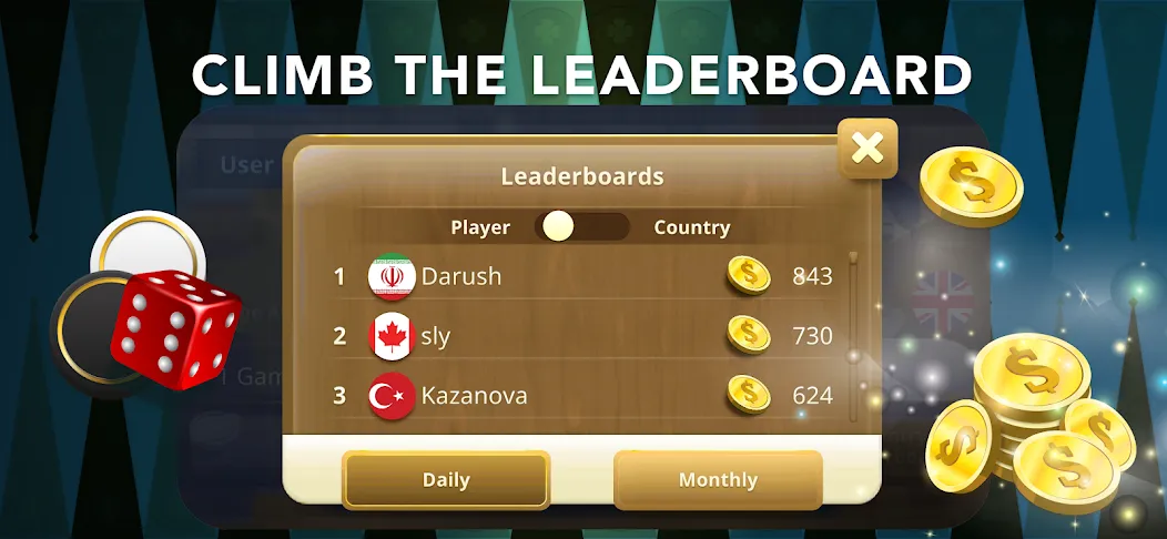 Backgammon Classic + Online МОД/Взлом [Много монет, Открытые уровни и Мега MOD] Screenshot 5