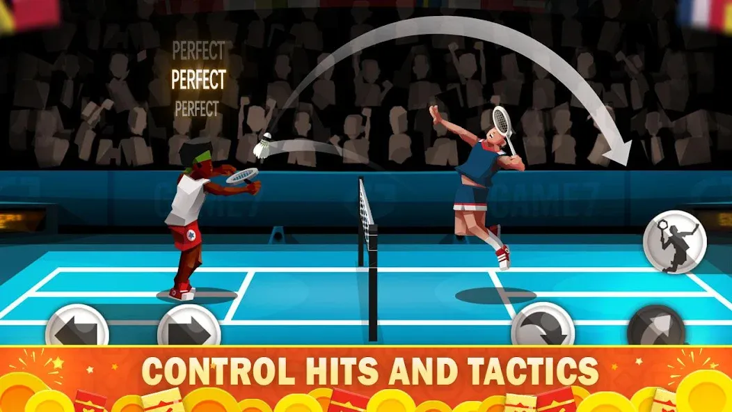 Badminton League МОД/Взлом [Меню, Бесконечные монеты и Открытые уровни] Screenshot 1