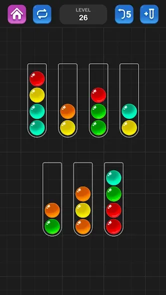Ball Sort Puzzle - Color Game МОД/Взлом [Деньги, Монеты и Меню MOD] Screenshot 1