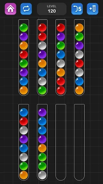 Ball Sort Puzzle - Color Game МОД/Взлом [Деньги, Монеты и Меню MOD] Screenshot 2