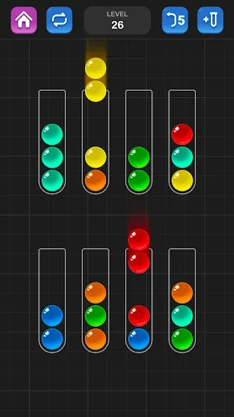 Ball Sort Puzzle - Color Game МОД/Взлом [Деньги, Монеты и Меню MOD] Screenshot 3