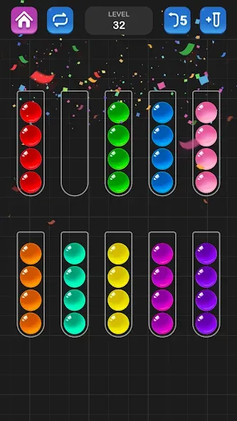 Ball Sort Puzzle - Color Game МОД/Взлом [Деньги, Монеты и Меню MOD] Screenshot 5