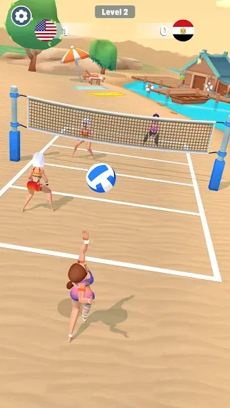 Beach Volleyball Game (Бичволлейбол игра) МОД/Взлом [Все открыто, Дополнительные деньги и Меню MOD] Screenshot 4