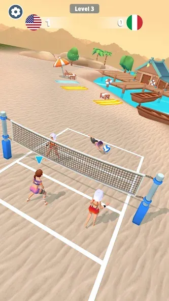 Beach Volleyball Game (Бичволлейбол игра) МОД/Взлом [Все открыто, Дополнительные деньги и Меню MOD] Screenshot 5