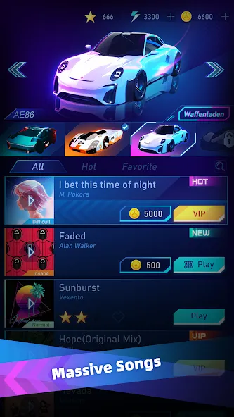 Music Racing GT: EDM & Cars (Музыка Гонок ГТ) МОД/Взлом [Деньги, Монеты и Меню MOD] Screenshot 2