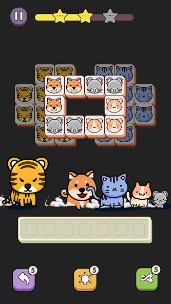 Match 3 Animal - Zen Puzzle (Матч 3 Животное) МОД/Взлом [Меню, Бесконечные монеты и Открытые уровни] Screenshot 2