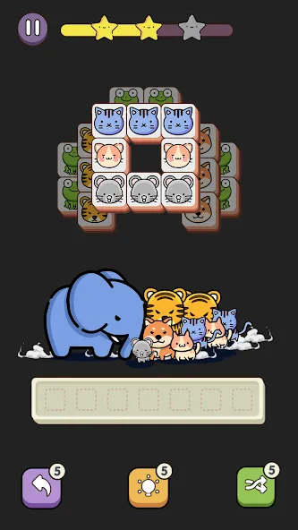 Match 3 Animal - Zen Puzzle (Матч 3 Животное) МОД/Взлом [Меню, Бесконечные монеты и Открытые уровни] Screenshot 4