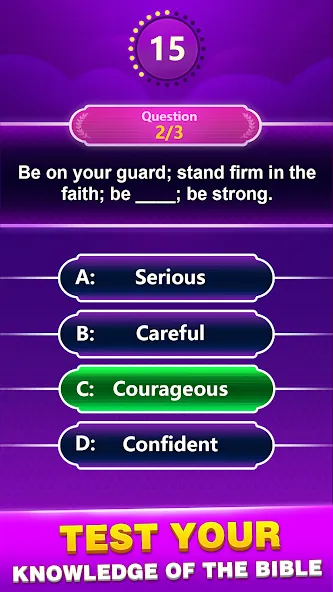 Bible Trivia - Word Quiz Game (Библейская викторина) МОД/Взлом [Деньги, Монеты и Меню MOD] Screenshot 3