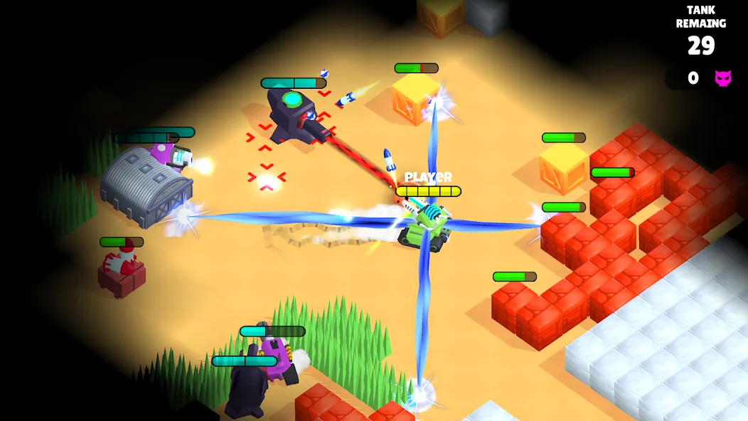 Super Tank Hero (Танковые сражения ) МОД/Взлом [Много монет, Открытые уровни и Мега MOD] Screenshot 3